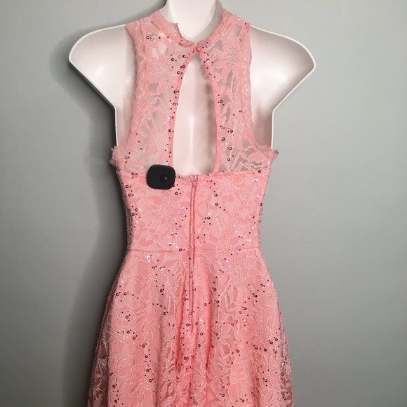 Boutique - Lace Pink Aline Dress - Item#93 - Picture 7 of 10